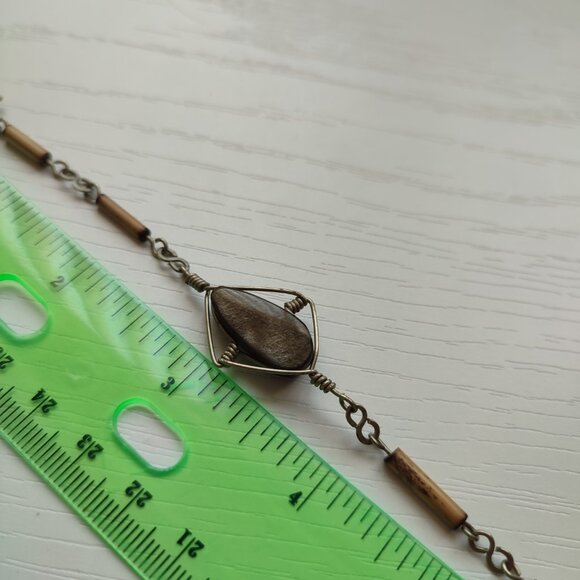 Teardrop Stone Vintage Bracelet Elegant Antique Style Classic Academia Small - Picture 7 of 7